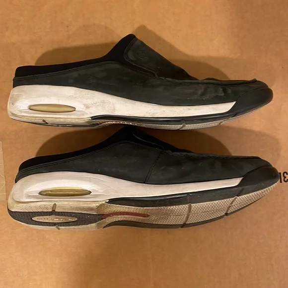 COLE HAAN country Leather slide Black sneaker Women 10 Nike air Bottom Clog - Picture 4 of 11